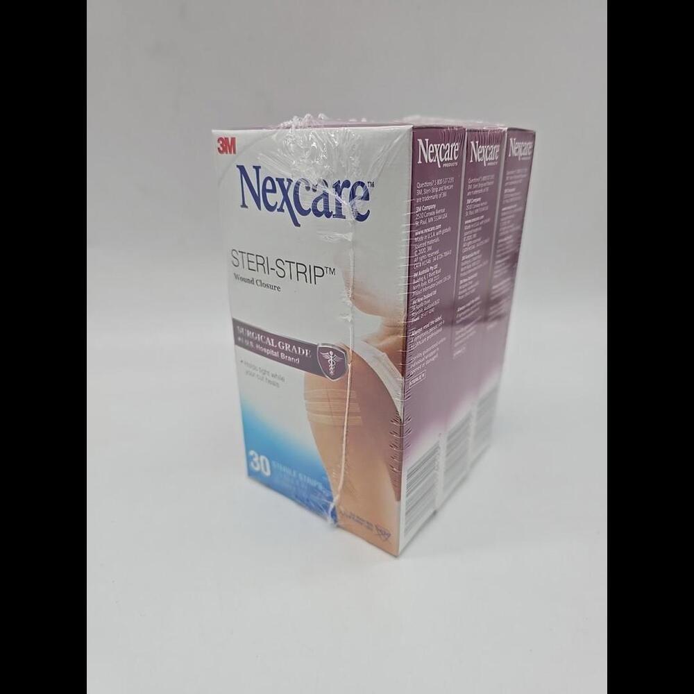 3m nexcare Steri-Strip Wound Closure, (3) 30 Sterile Strips Surgical grade